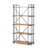 Kaeden  Ladder Bookcase with Wood Shelves & Iron Frame-1361117741