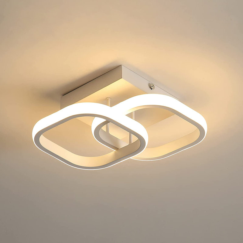 Luebbert LED Semi Flush Mount, White, 3000K