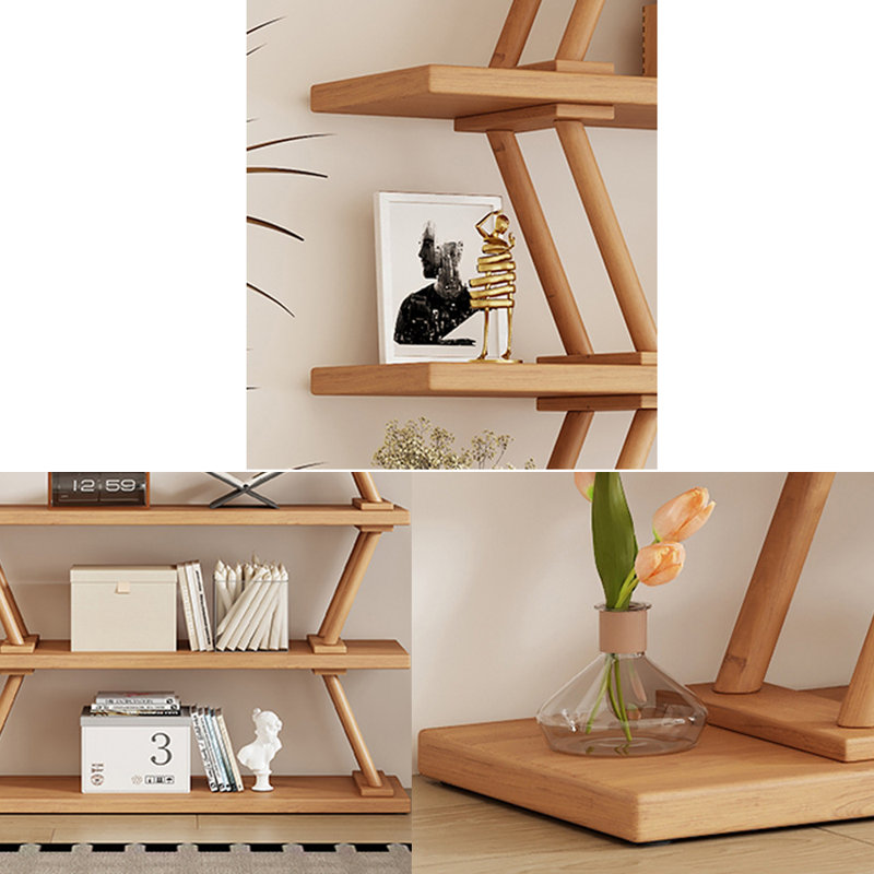 Italian style multi-layer storage bookcase, (5 Shelves) 78.74”H x 62.99”W x 13.78”D