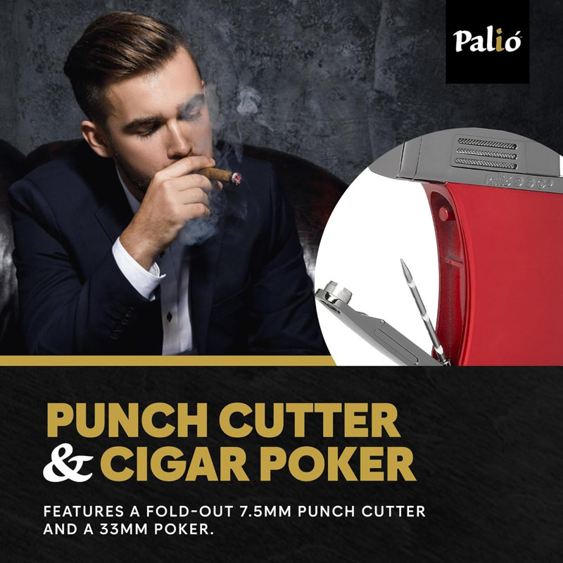 Palió Pro Scorpius Angled Single-Jet Refillable, Gray/Red