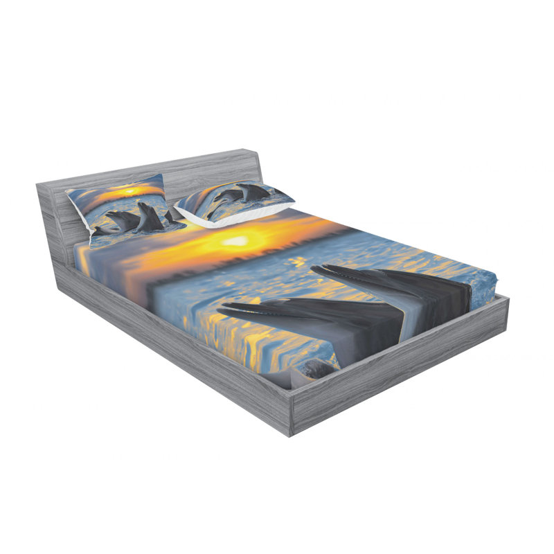 Microfiber Sheet Set, Queen Sheet Set with Fitted Sheet
