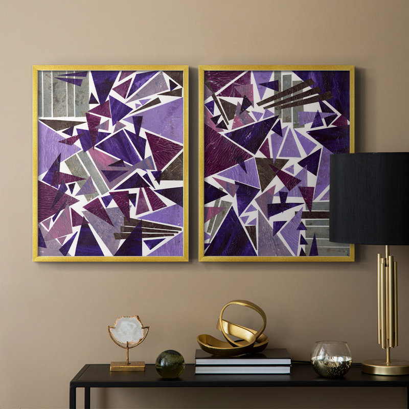 «Purple Dream I», reproduction encadrée de qualité supérieure - prête à être accrochée - aucun clou requis - aucun clou requis