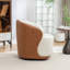 Fauteuil demi-tonneau pivotant en velours Stith-91860014