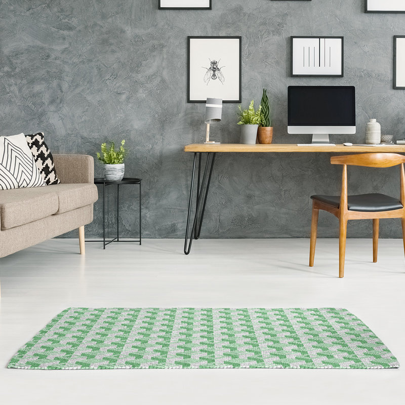 Tapis de zone verte monochrome skyscrapers, Rectangle 4 pi x 6 pi
