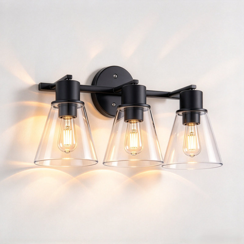 3 - Light LED Vanity Light, Matte Black