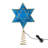 Kurt Adler Lighted Treetop, Battery-Operated Deluxe LED Hanukkah, 12in