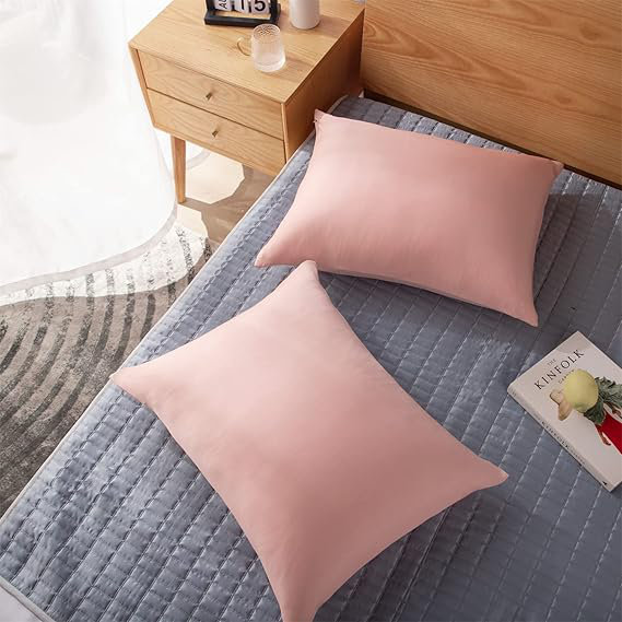 Plain - Set of 2, King Pillowcases, Pink