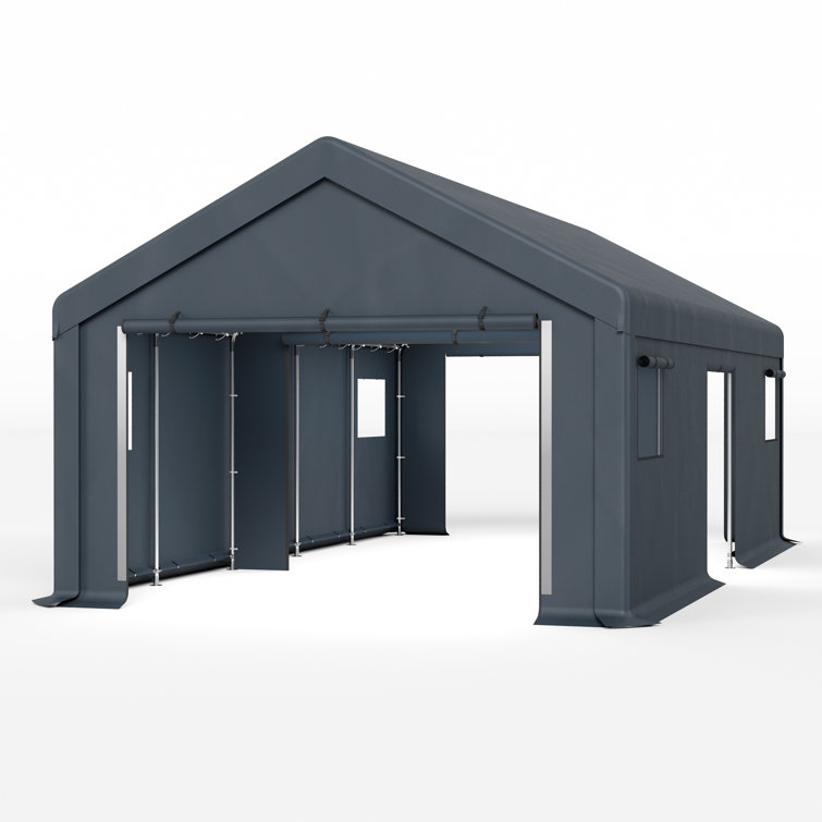 13 Ft. W X 24 Ft. D Galvanized Steel Storage Canopy