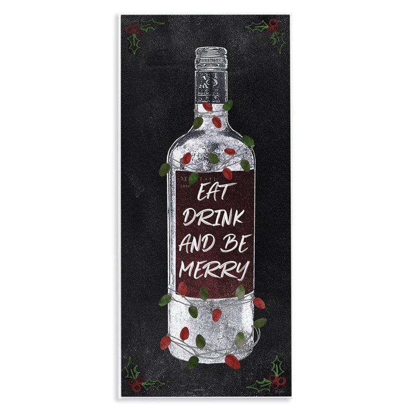 "Eat Drink Be Merry", art mural sur toile par Natalie Carpentieri
