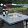 Chartion Square Aluminum Propane Smokeless Fire Pit Table with Hidden Fuel Tank