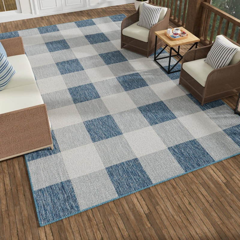 Tapis intérieur / extérieur Talih, Rectangle 2 pi x 3 pi 1 po