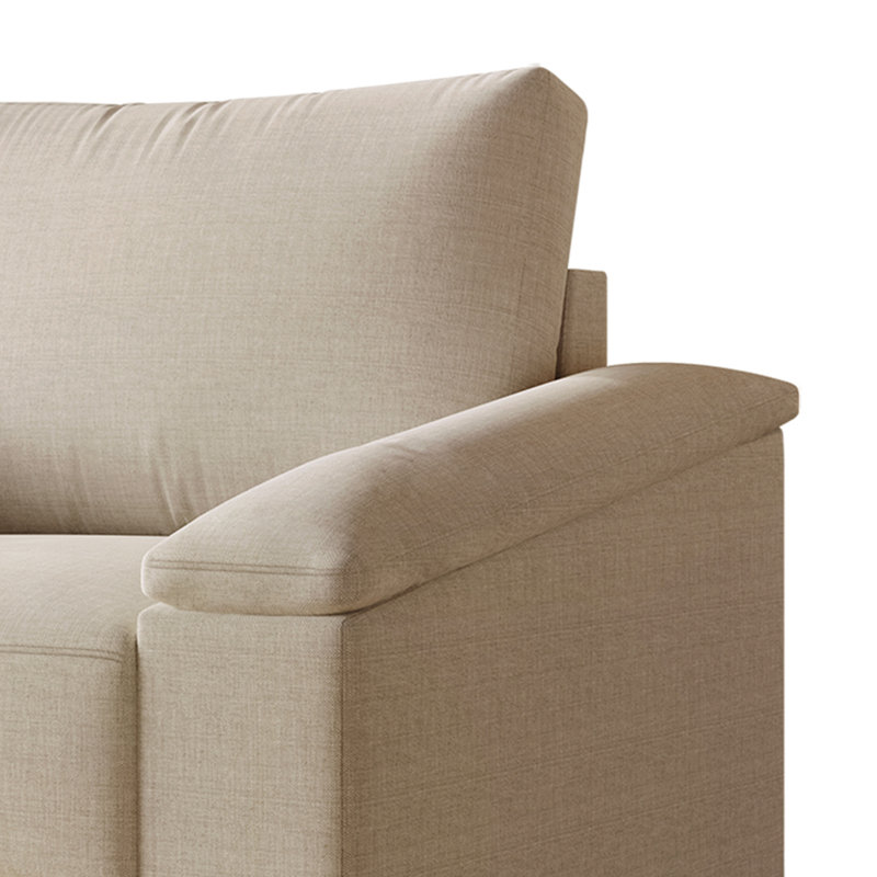 Canapé de réception Jacqualyn en tissu 57,87', Beige