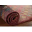 Tapis rose en laine noué à la main de conception unique 2 pi 10 po x 4 pi 11 po New Age