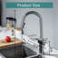 Robinet de cuisine rétractable High Arc - acier inoxydable monotrou, robinet d'évier moderne (chrome)-120925537