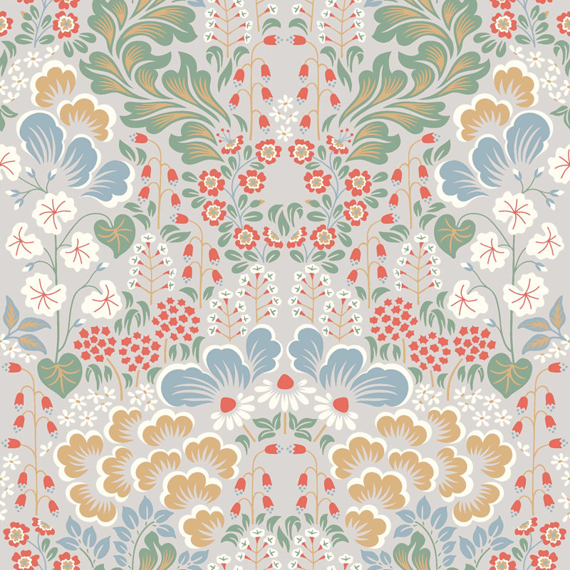 Boråstapeter Blomstervall Wallpaper, White