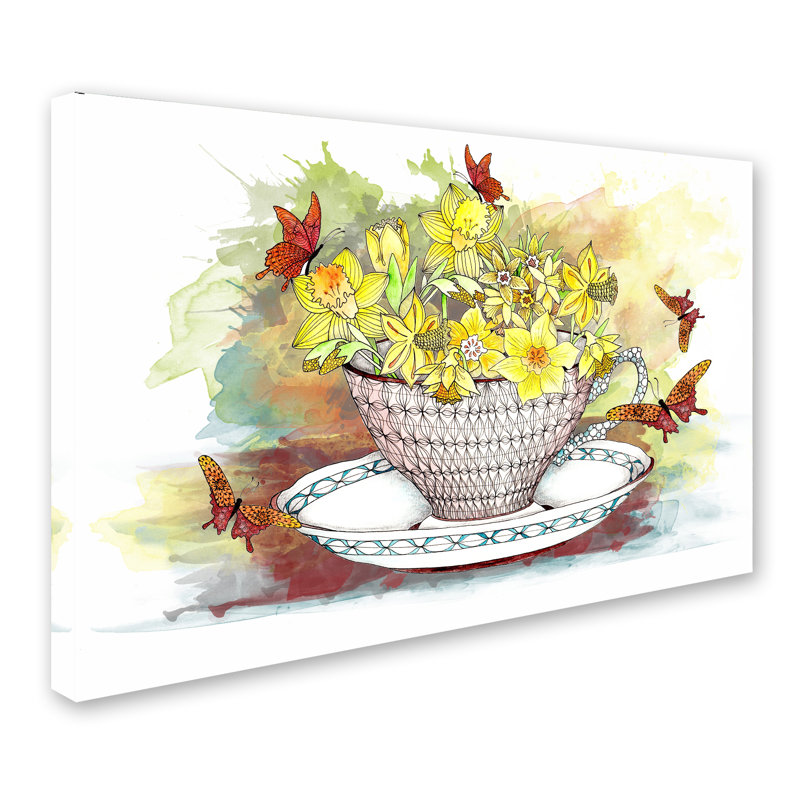 «Spring In A Teacup», reproduction d'impression sur toile tendue, 16 po x 24 po