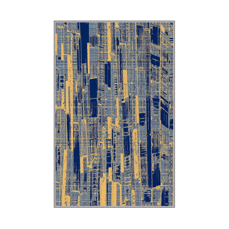 Tapis d'entrée de qualité supérieure (3,3 x 6,6 pi), 100% polyester, hauteur des poils de 0,4 po | Pois antibactérien antidérapant en PVC | Lavable à la machine, impression numérique 3D | Idéal pour le salon, la chambre à coucher et le vestibule