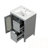 Bathroom Vanity with Sink, Two Drawers and  Adjustable Shelf-256442251