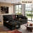 Boneless 70.8"W Oversized Corduroy Sectional Loveseat with Pillow Topped Arms, 4-Piece Modular Sleeper Sofa with 2 Ottomans, Under-Seat Storage & 2 Pillows for Living Room, Easy Assembly-503003084