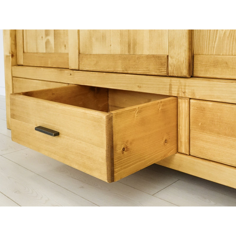 Mccollough 3 Door Solid Wood Wardrobe