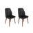 Modern Velvet Chair Set (4 Pieces), Anthracite & Brown, 19.7 x 35.4 x 19.3 inches | 100% Metal Frame, Hornbeam Wood Legs, 352 lbs Capacity | Stylish & Comfortable for Dining Room, Living Room, or Office-191860590-191860586