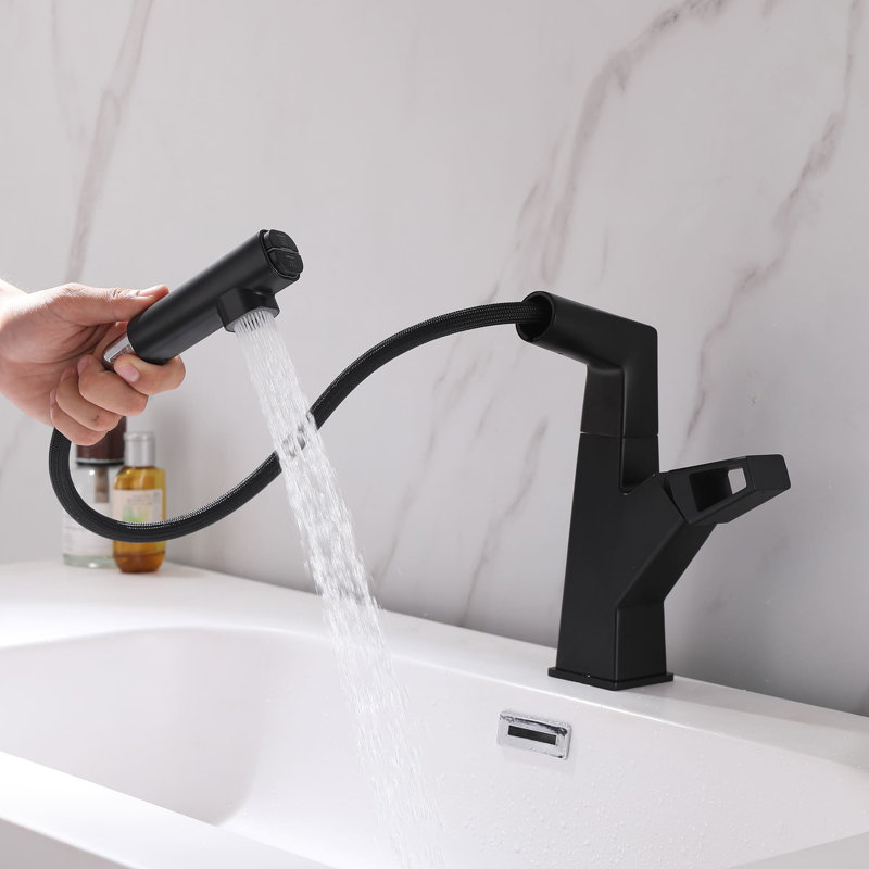 Single-Hole Single-handle Bathroom Faucet, Matte Black
