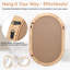 Miroir mural ovale en rotin 20 po x 30 po Boho