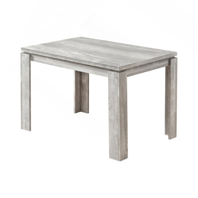 Table de salle à manger, rectangulaire, 48 po, petite, cuisine, salle à manger, stratifié gris, contemporain, moderne