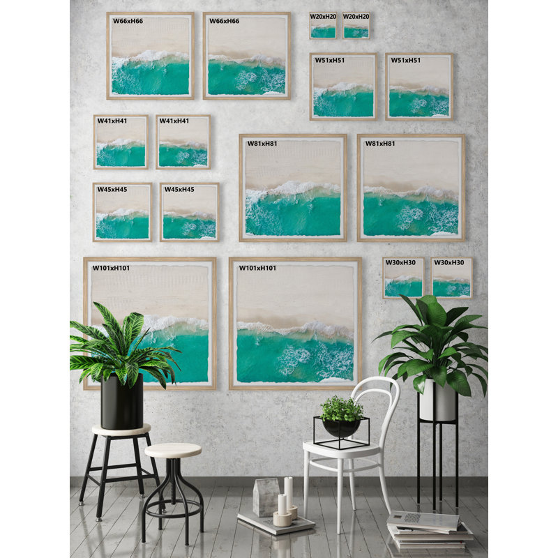Beach And Sunshine - 2 Piece Single Picture Frame Print, 61cm H x 61cm W x 3.81cm D