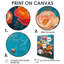 Rose, orange, vibrations vibrantes - Renoncule - Art mural-784373275-545790984