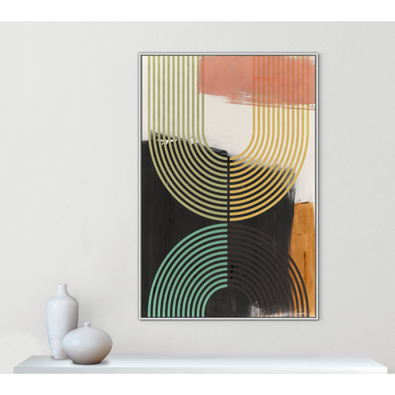 «Bolded II» par Isabelle Z, Toile avec cadre, L 41,5 po x H 61,5 po, Flotteur blanc