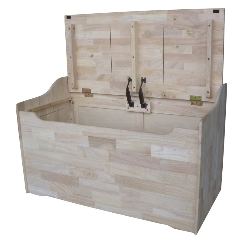 Jaigo Solid Wood Blanket Chest, 23" H x 38" W x 19" D, Unfinished (Ready to Finish)