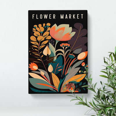 XMKTMKT-185 Contemporary Flower Market Exhibition No.7 - Wrapped Canvas Print