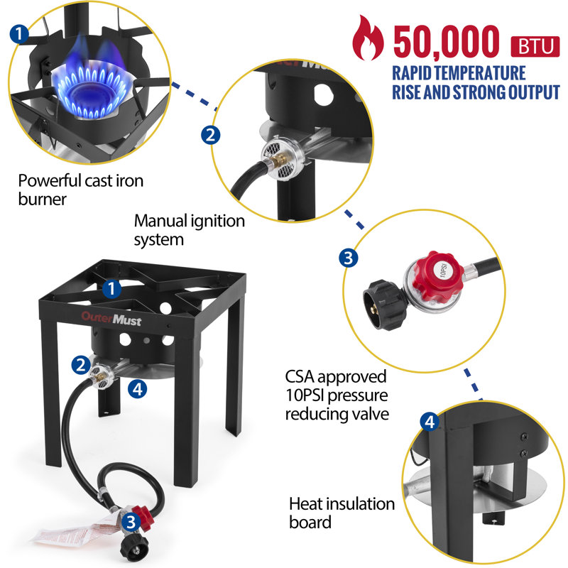 30 Qt Aluminum Propane Turkey Fryer with Basket and Burner