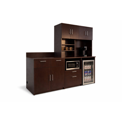 Armoires de salle à manger de qualité commerciale entièrement assemblées espresso - l 84 po x H 75 po