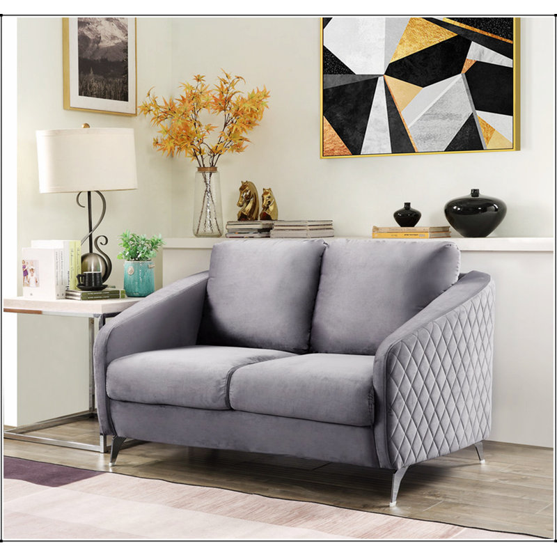 Causeuse 55 po, Gris