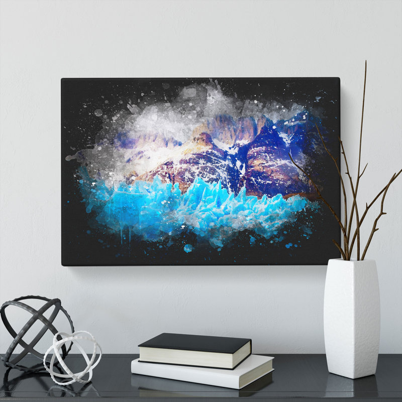 Mountains And Glaciers In Chile - Wrapped Canvas Painting, 35cm H x 50cm W x 3cm D