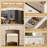Luxurious Makeup Vanity with Hollywood Lights, 3 Color Modes, Cushioned Stool & 9 Drawers