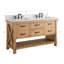Meuble-lavabo double autoportant Barron 60 po avec comptoir en céramique Barron