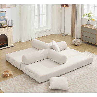 Boneless Corduroy 78.5" Folding Convertible Out Sleeper Sofa Bed