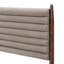 Cadre de lit plateforme Vela de style moderne du milieu du siècle avec tête de lit capitonnée, construction en hévéa, MDF et LVL, sommier à lattes en bois, aucun sommier tapissier nécessaire pour une chambre à l'ambiance feutrée-135847026-135847023