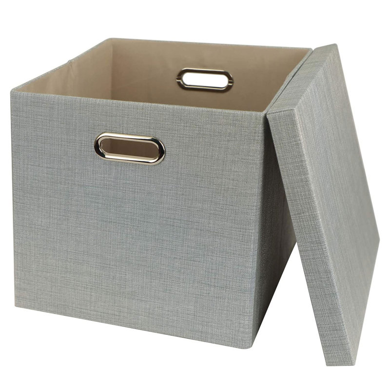posprica Fabric Box, Silver Gray