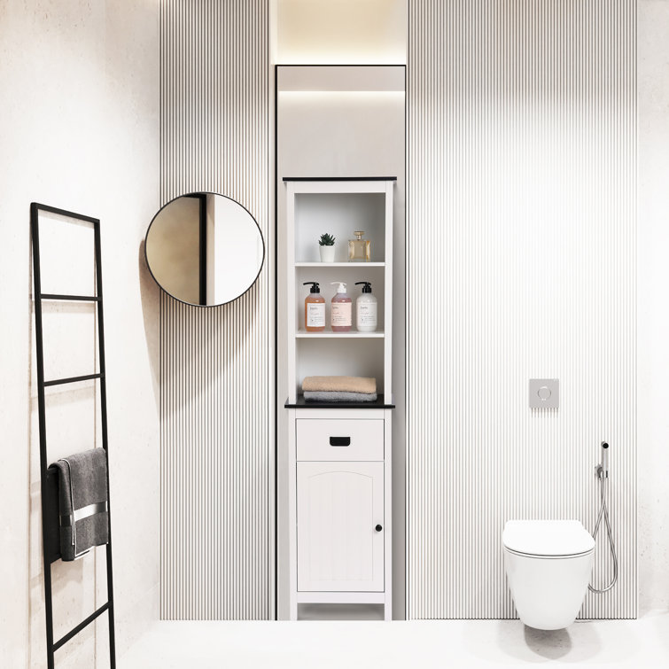 Ebern Designs Calianna Linen Tower Bathroom Cabinet & Reviews