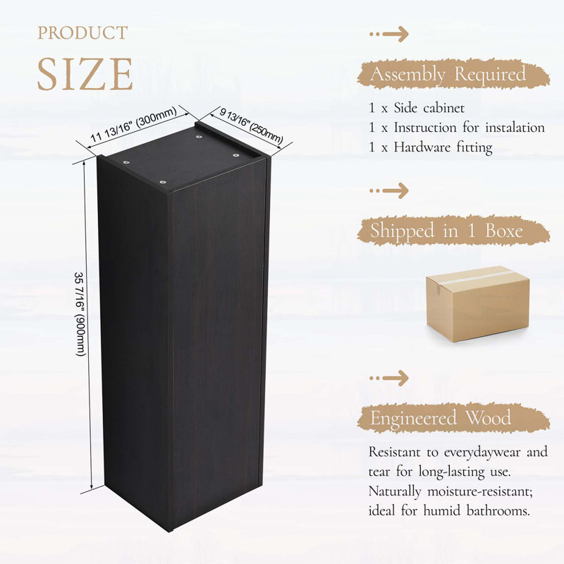 Armoire murale, idéale pour les espaces compacts et un rangement efficace, Chêne foncé