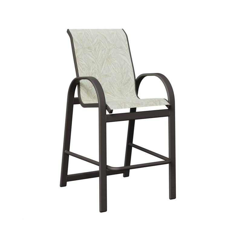 Chaise de bar Cazares Graphite Speckle, Graphite moucheté, Montego Bay