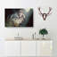 Wolf Under The Moon In Abstract - Wrapped Canvas-55319853