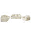 1 canapé + 3 places + 3 places, canapé de salon moderne, canapé en peluche, structure en bois, 7 coussins, meubles d'appoint