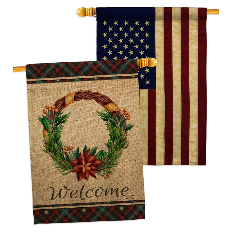 Double Sided 40'' H x 28'' W Polyester House Flag