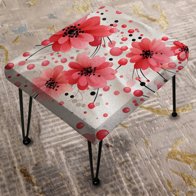 Hanceville - Floral Rectangle Ottoman