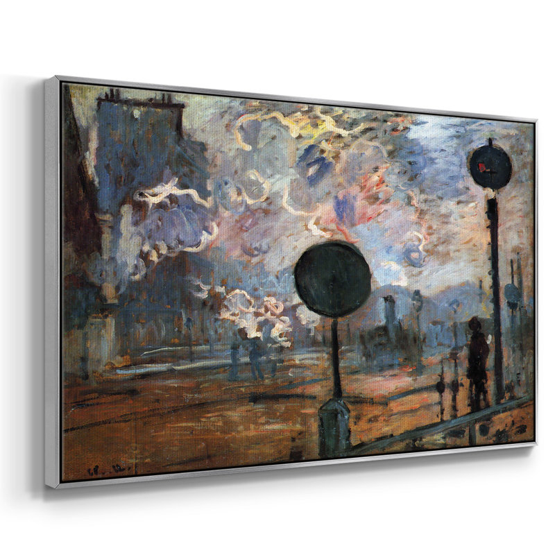 «Out the station Saint», reproduction sur toile, H 41 po x l 27 po x P 2 po, Argent